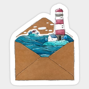 Sea Envelope Sticker